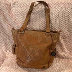 The Sak Tan Leather Tote Bag